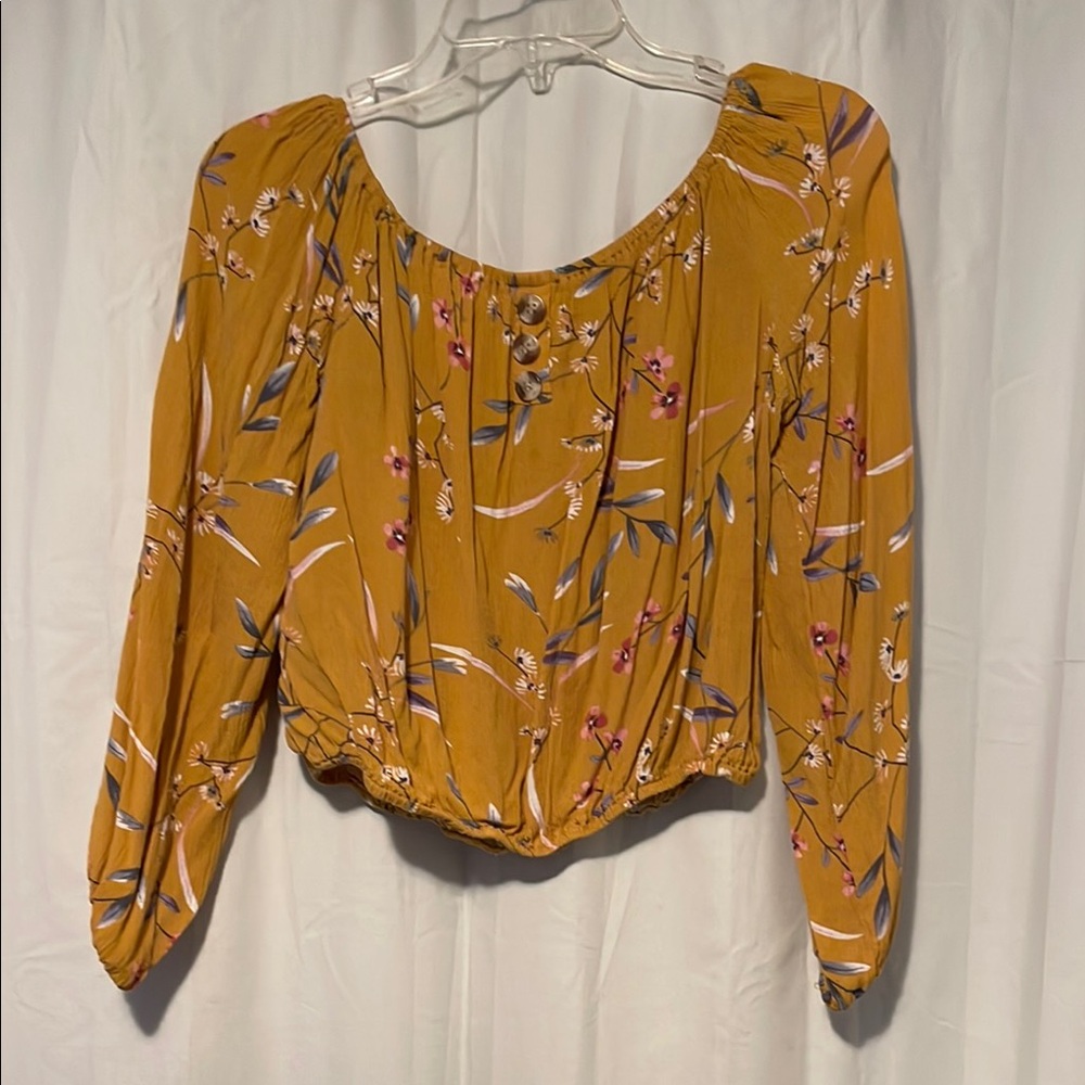 Floral Mustard Blouse